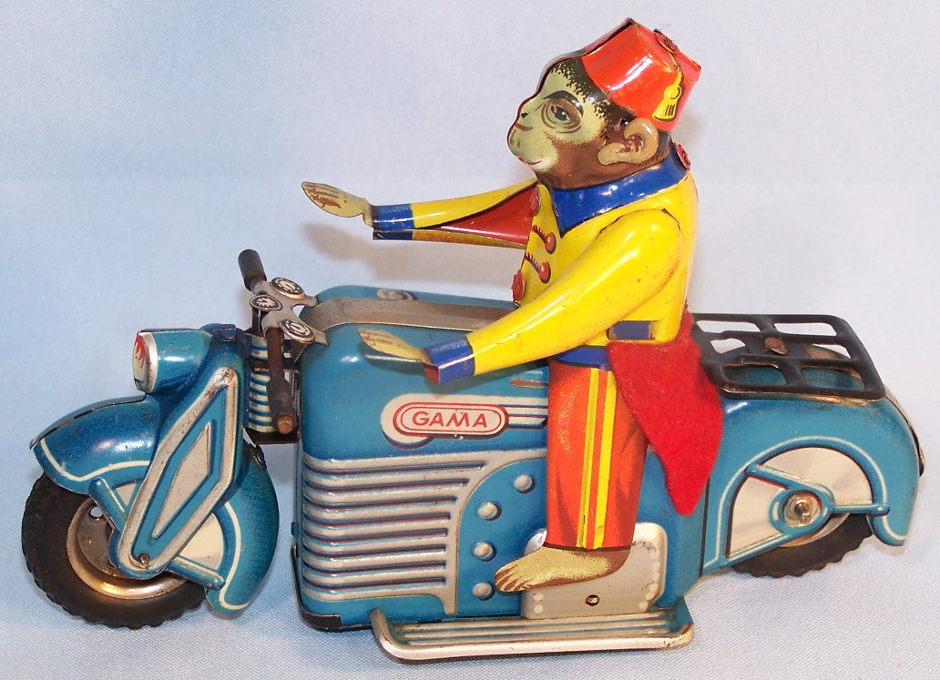 Gama 125 motorcycle with monkey, 1955 Original (6736)